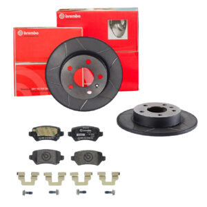 BREMBO Bremsesæt, skivebremser sk8k0f96z3 bagaksel lukket 264mm 10mm for OPEL VAUXHALL GENERAL MOTORS SATURN KIA
