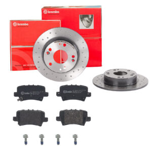 BREMBO Bremsesæt, skivebremser sk8k0f9dw9 bagaksel perforeret 260mm 9mm for HONDA