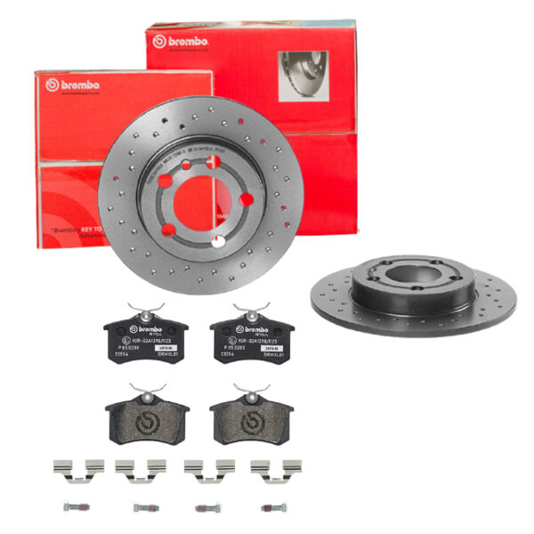 BREMBO Bremsesæt, skivebremser sk8k0f9f57 bagaksel perforeret 239mm 9mm for PEUGEOT CITROËN FORD MG (SAIC) ROEWE (SAIC) FIAT ZHONGHUA (BRILLIANCE) DS