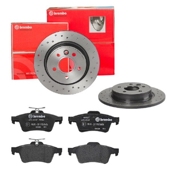 BREMBO Bremsesæt, skivebremser sk8k0f9g19 bagaksel fuld 280mm 11mm for CITROËN FORD OPEL VOLVO SAAB PONTIAC GENERAL MOTORS MITSUBISHI MAZDA FORD ASIA