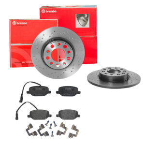 BREMBO Bremsesæt, skivebremser sk8k0f9jq7 bagaksel perforeret 278mm 12mm for ALFA ROMEO JEEP FIAT JEEP (GAC FCA)