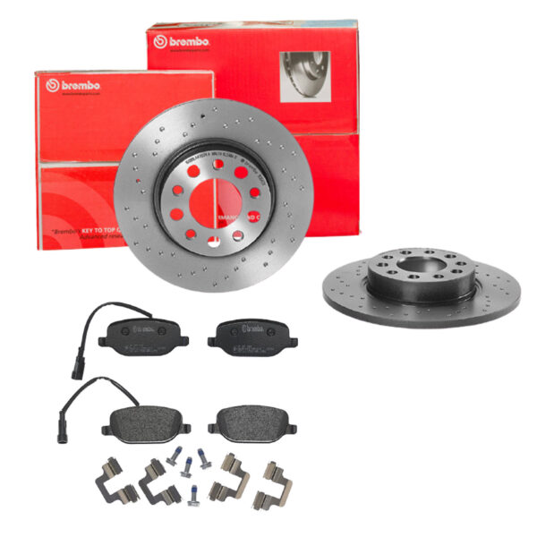 BREMBO Bremsesæt, skivebremser sk8k0f9jq7 bagaksel perforeret 278mm 12mm for ALFA ROMEO JEEP FIAT JEEP (GAC FCA)