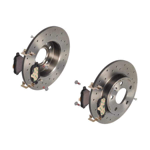 BREMBO Bremsesæt, skivebremser sk8k0f9l09 bagaksel fuld 264mm 10mm for OPEL VAUXHALL GENERAL MOTORS SATURN KIA