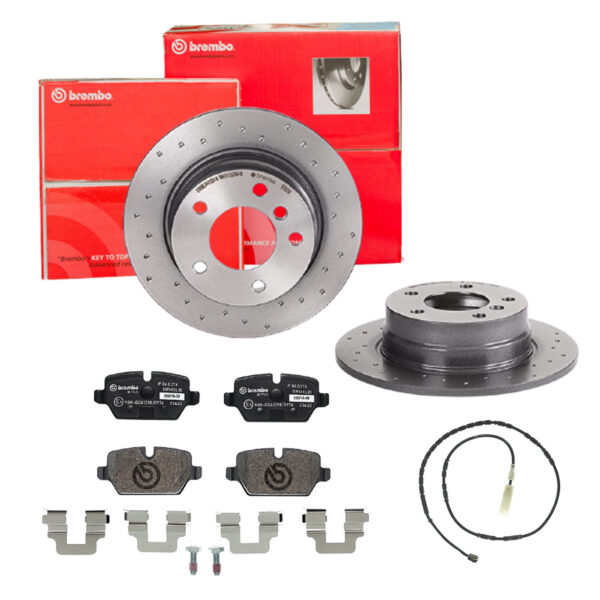 BREMBO Bremsesæt, skivebremser sk8k0f9lh5 bagaksel fuld 280mm 10mm for BMW