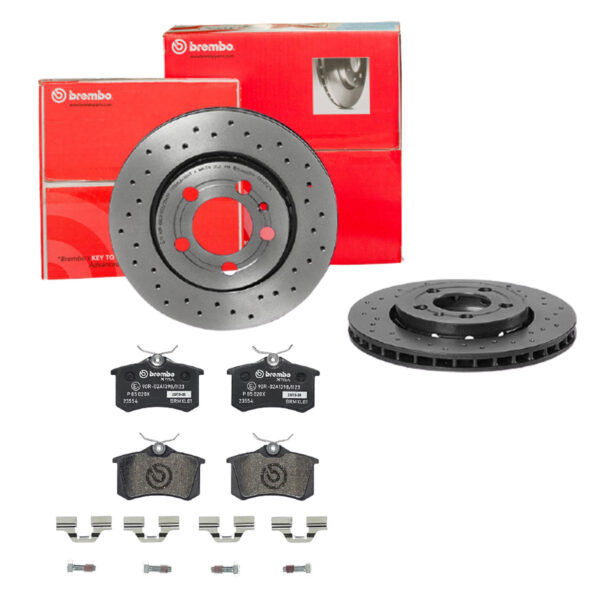 BREMBO Bremsesæt, skivebremser sk8k0f9rg5 bagaksel perforeret/ventileret 256mm 22mm for PEUGEOT CITROËN FORD ROEWE (SAIC) FIAT ZHONGHUA (BRILLIANCE) D