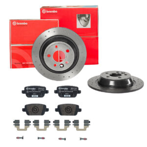 BREMBO Bremsesæt, skivebremser sk8k0f9st3 bagaksel perforeret 302mm 11mm for FORD FORD (CHANGAN) LAND ROVER