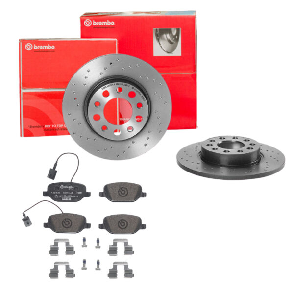 BREMBO Bremsesæt, skivebremser sk8k0f9t99 bagaksel perforeret 278mm 12mm for ALFA ROMEO JEEP FIAT JEEP (GAC FCA)