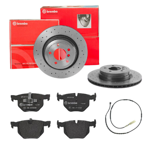 BREMBO Bremsesæt, skivebremser sk8k0f9u71 bagaksel perforeret/ventileret 336mm 22mm for BMW