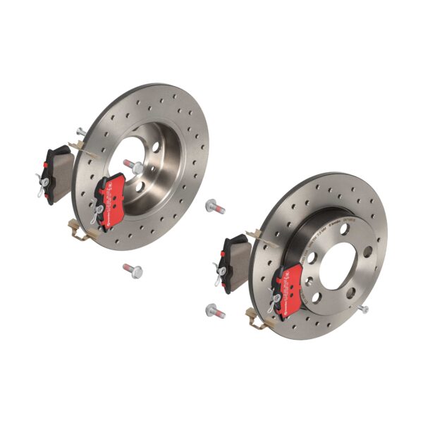 BREMBO Bremsesæt, skivebremser sk8k0f9un7 bagaksel fuld 230mm 9mm for CITROËN FORD MG (SAIC) ROEWE (SAIC) FIAT ZHONGHUA (BRILLIANCE) PEUGEOT DS SKODA