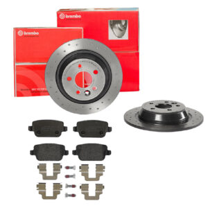 BREMBO Bremsesæt, skivebremser sk8k0f9zr9 bagaksel perforeret 302mm 11mm for FORD FORD (CHANGAN) LAND ROVER