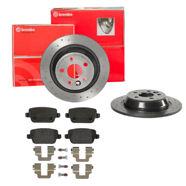 BREMBO Bremsesæt, skivebremser sk8k0f9zr9 bagaksel perforeret 302mm 11mm for FORD FORD (CHANGAN) LAND ROVER