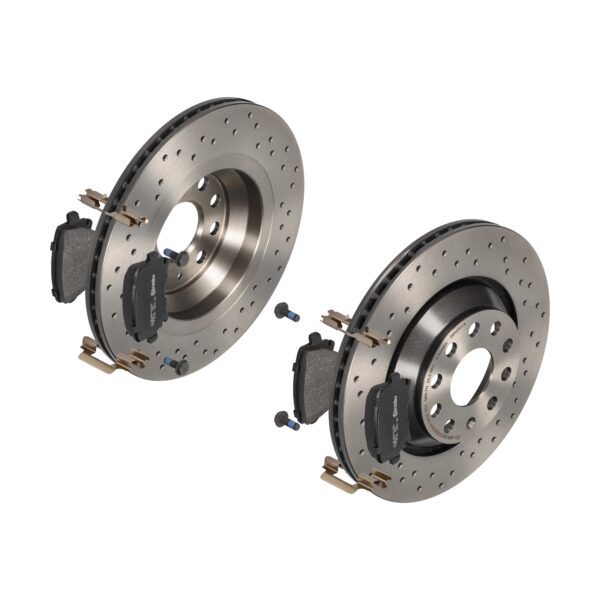 BREMBO Bremsesæt, skivebremser sk8k0fa0m1 bagaksel perforeret/ventileret 310mm 22mm for VW SKODA SEAT VW (FAW)