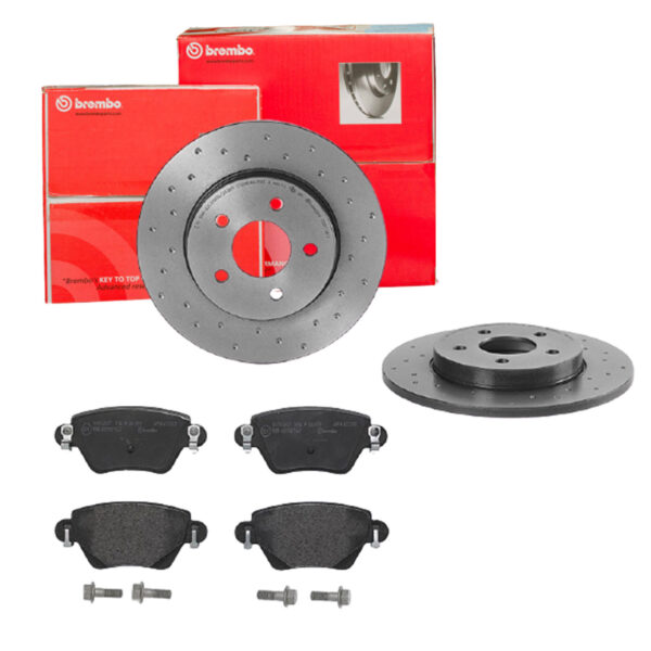 BREMBO Bremsesæt, skivebremser sk8k0fa1v9 bagaksel perforeret 280mm 12mm for FORD JAGUAR FPV