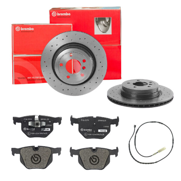 BREMBO Bremsesæt, skivebremser sk8k0fa2q1 bagaksel perforeret/ventileret 336mm 22mm for BMW