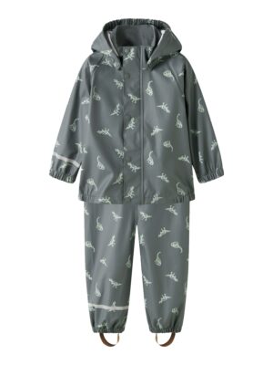 Name It Dry10 Rain Set - Balsam Green/Dino - 86 cm