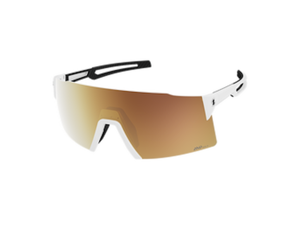 SCOTT Stride Compact LS cykelbriller Hvid/AMP LS Gold Chrome