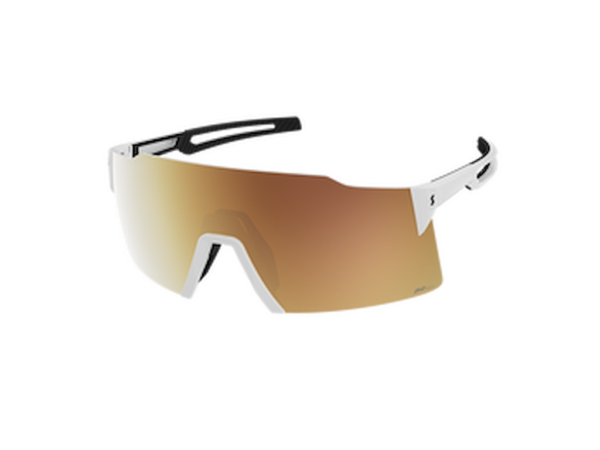 SCOTT Stride LS cykelbriller Hvid/AMP LS Gold Chrome