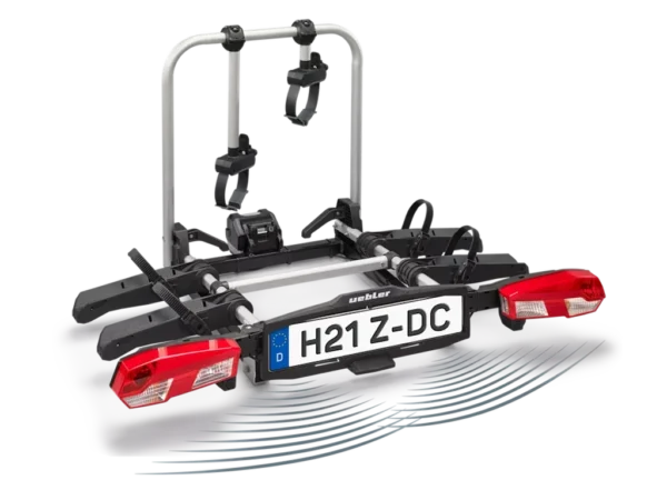 Uebler H21 Z-DC cykelholder til 2 cykler med 90° fold-down function og reverse driving control