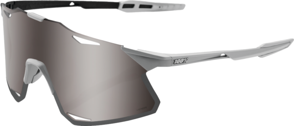 100% HYPERCRAFT Cykelbriller – Matte Stone Grey – HiPER Silver Mirror Lens