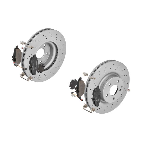 ATE Bremsesæt, skivebremser ijzjsggt67 foraksel perforeret/ventileret 330mm 32mm for MERCEDES-BENZ