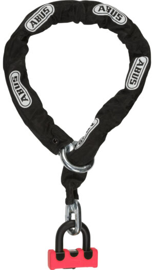 Abus 1200 Motorcykellås - 120cm - Rød/Sort