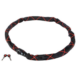 Abus Steel-O-Chain Kædelås til Cykel - 170cm (Nøgle) Sort, Rød