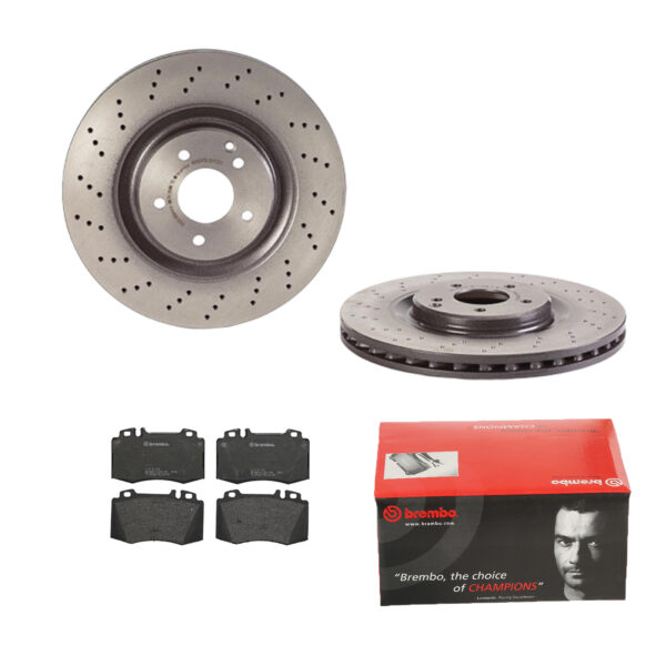 BREMBO Bremsesæt, skivebremser ijdtidfhp8 foraksel perforeret/ventileret 345mm 30mm for MERCEDES-BENZ