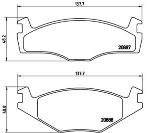BREMBO Bremsesæt, skivebremser ik3ebylqh8 foraksel fuld 239mm 10mm for SKODA SEAT