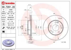 BREMBO Bremsesæt, skivebremser ik3ebym2g0 foraksel indvendig ventileret 262mm 22mm for MERCEDES-BENZ