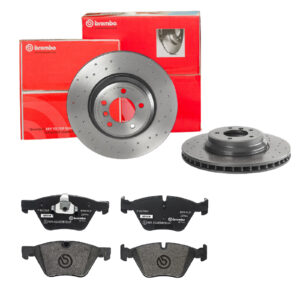 BREMBO Bremsesæt, skivebremser sk8jzzdnc6 foraksel perforeret/ventileret 348mm 30mm for BMW