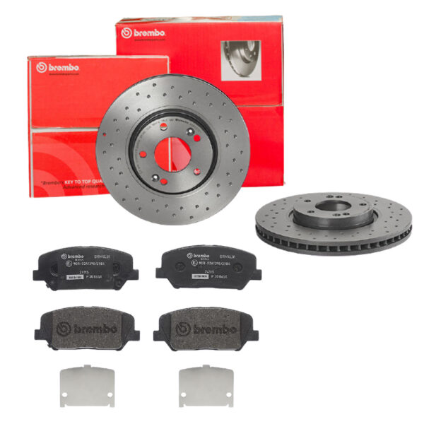 BREMBO Bremsesæt, skivebremser sk8k0f1o09 foraksel perforeret/ventileret 300mm 28mm for KIA HYUNDAI