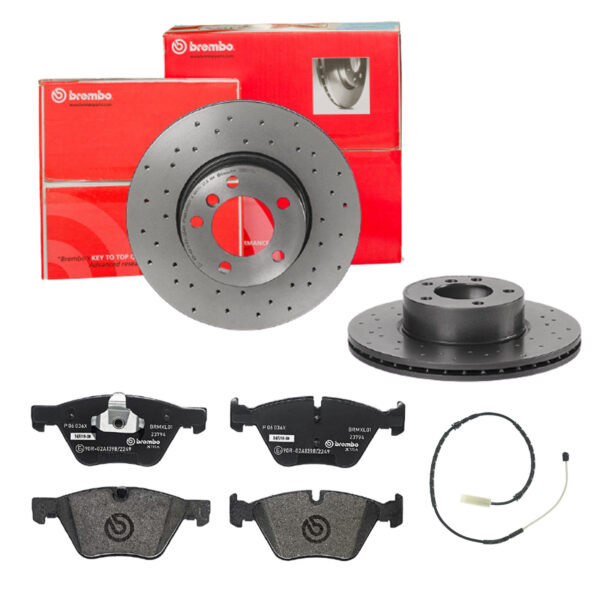 BREMBO Bremsesæt, skivebremser sk8k0f2dw9 foraksel perforeret/ventileret 312mm 24mm for BMW