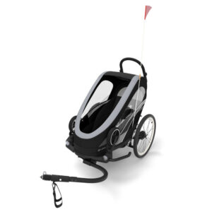 Cybex Zeno Bike 2‑i‑1 Cykeltrailer & Klapvogn - 6+måneder, 34 kg – Sort