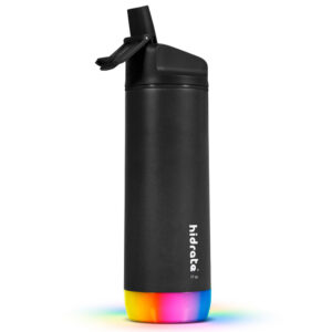 HidrateSpark Pro 17 Straw Smart Vandflaske med LED (500ml) Sort
