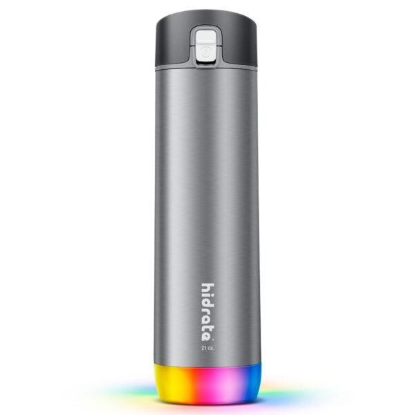 HidrateSpark Pro 21 Chug Smart Vandflaske med LED (620ml) Børstet Stål