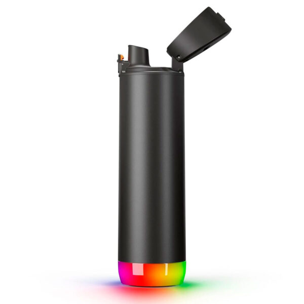 HidrateSpark Pro 21 Straw Smart Vandflaske med LED (620ml) Sort