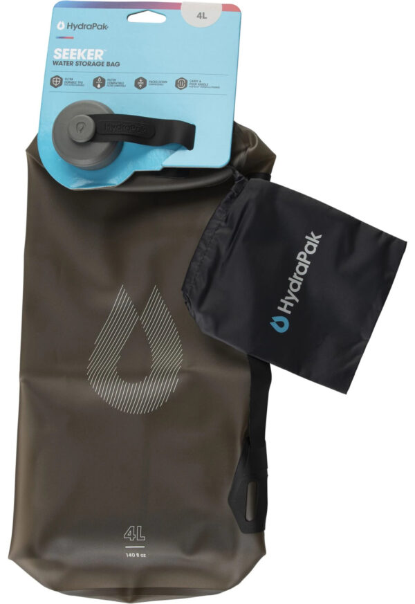 Hydrapak Seeker Drikkeflaske - 4L - Grå