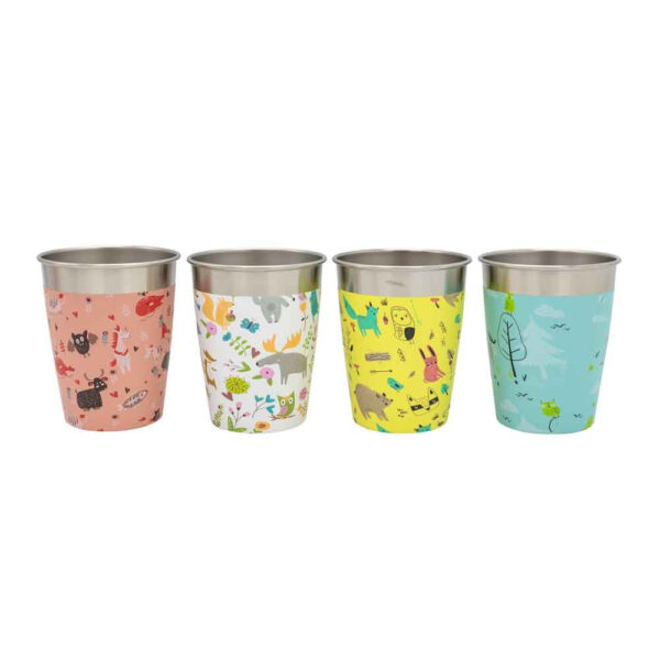 Sigg Kids Drikkekopper Sæt - 350ml, Wildlife - 4 stk