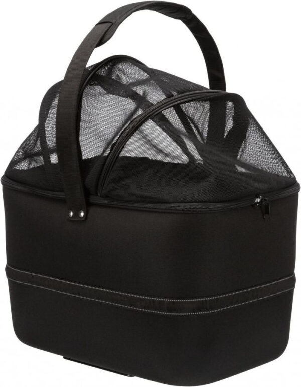 Trixie 13108 Cykeltaske til Kæledyr - 41x47x29cm, Max 6kg - Sort