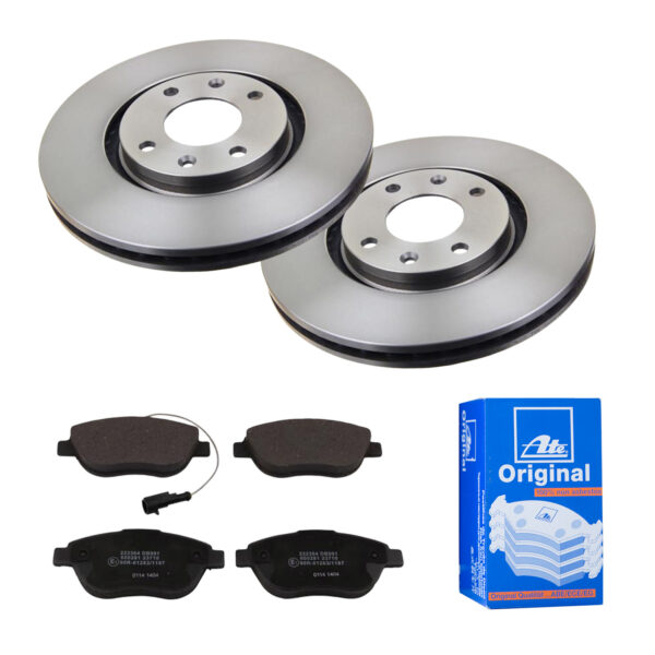 ATE Bremsesæt, skivebremser 142021753 foraksel ventileret 283mm 26mm for PEUGEOT CITROËN VAUXHALL FIAT