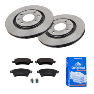 ATE Bremsesæt, skivebremser 142022021 foraksel ventileret 266mm 20mm for PEUGEOT CITROËN