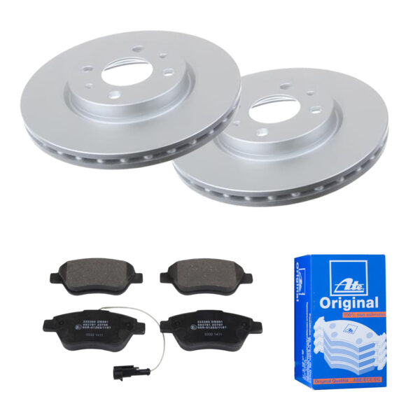 ATE Bremsesæt, skivebremser 142022083 foraksel ventileret 257mm 22mm for PEUGEOT CITROËN FIAT