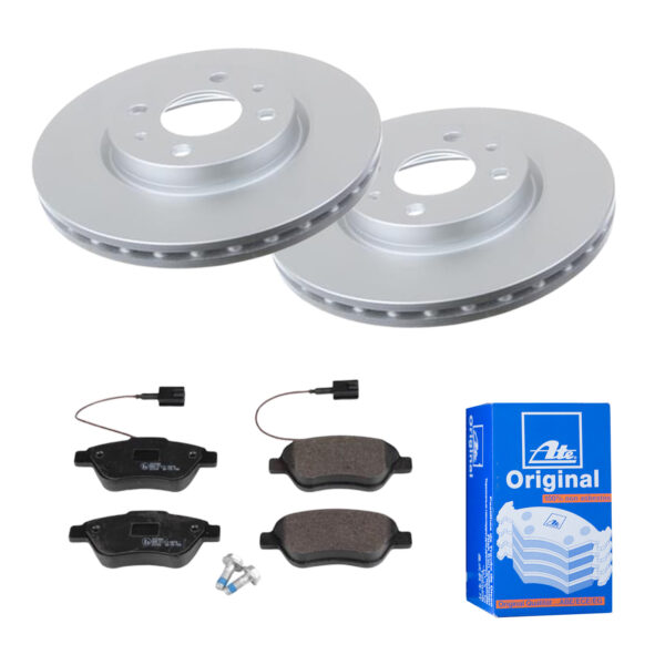 ATE Bremsesæt, skivebremser 142022084 foraksel ventileret 257mm 22mm for PEUGEOT CITROËN FIAT