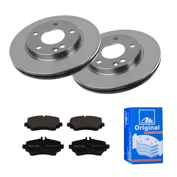 ATE Bremsesæt, skivebremser 142022132 foraksel ventileret 260mm 22mm for MERCEDES-BENZ