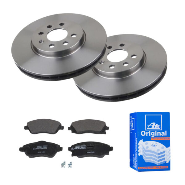 ATE Bremsesæt, skivebremser 142022144 foraksel ventileret 280mm 25mm for OPEL VAUXHALL