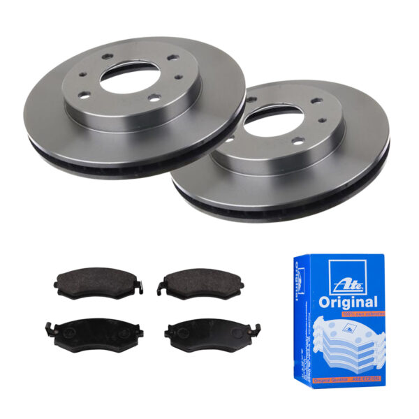 ATE Bremsesæt, skivebremser 142022159 foraksel ventileret 256mm 24mm for VOLVO HYUNDAI NISSAN KIA DAEWOO MITSUBISHI