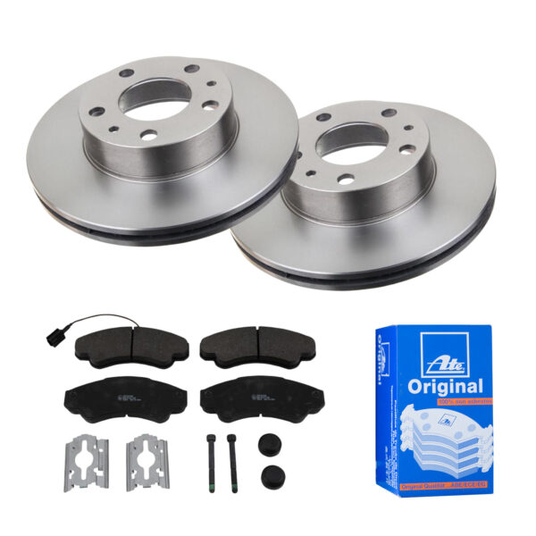 ATE Bremsesæt, skivebremser 142022187 foraksel ventileret 280mm 24mm for PEUGEOT CITROËN FIAT