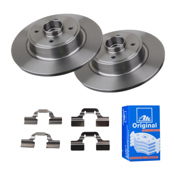 ATE Bremsesæt, skivebremser 142022266 bagaksel fuld 274mm 10mm for RENAULT
