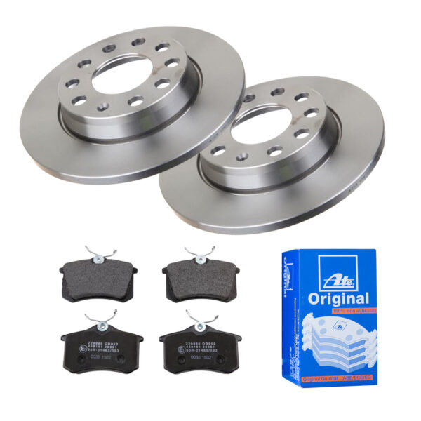 ATE Bremsesæt, skivebremser 142022286 bagaksel fuld 255mm 12mm for VAG SKODA SEAT