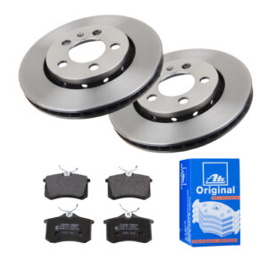 ATE Bremsesæt, skivebremser 142022586 bagaksel ventileret 256mm 22mm for VAG SEAT SKODA